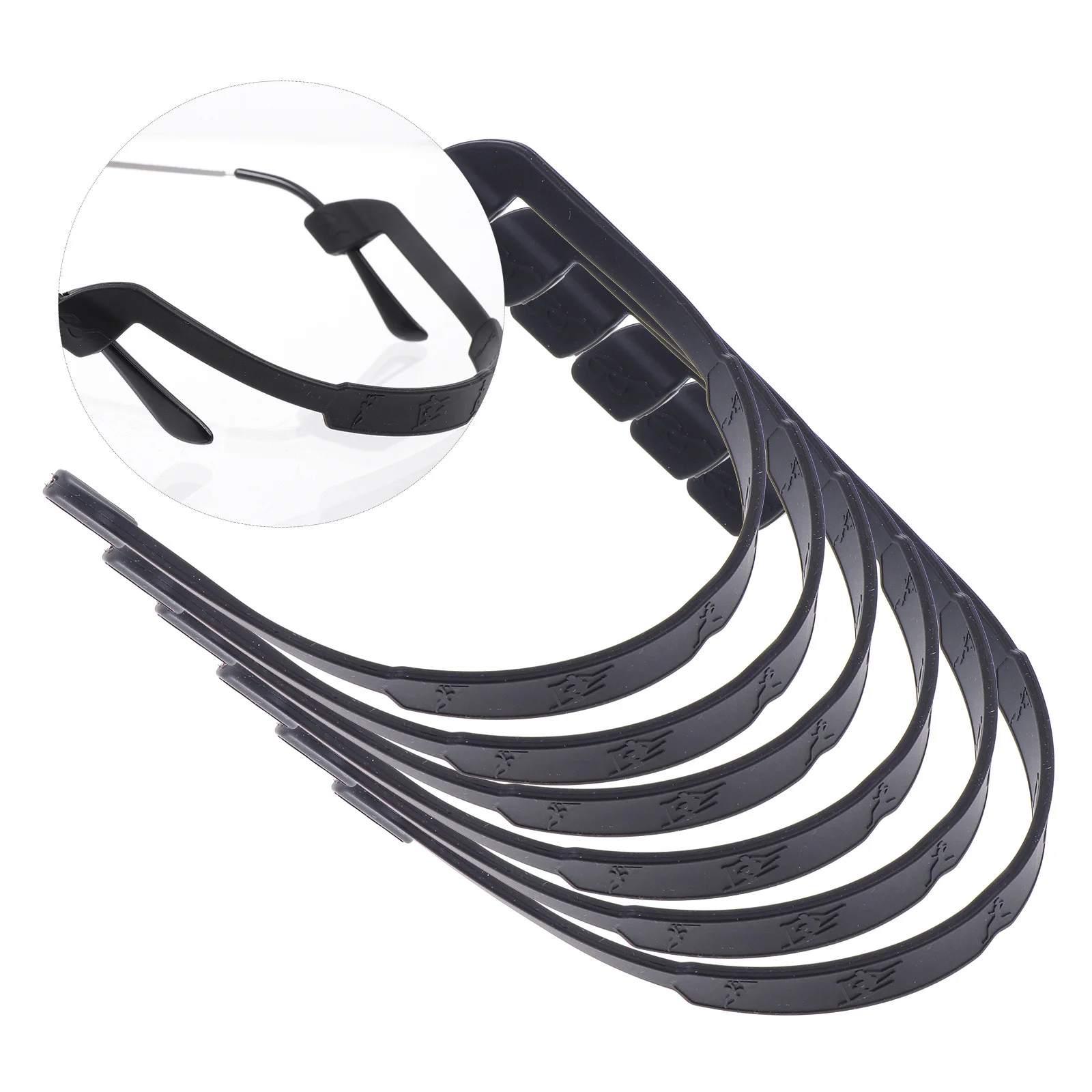 

6pcs Anti-Slip Glasses Rope Silicone Adjustable Strap 2.5-16Mm Unisex Sports Eyewear Accessories For Running Basketball Skiing