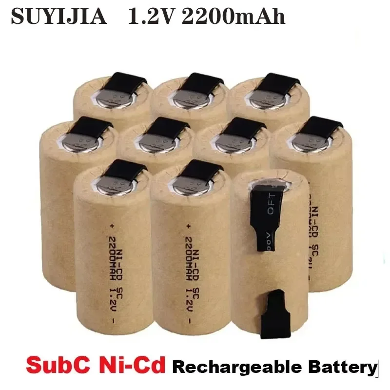 

Screwdriver Drill SC Battery 1.2V 2200mAh Sub C Nickel Cadmium Rechargeable Battery with Label Power Tool SUBC Battery