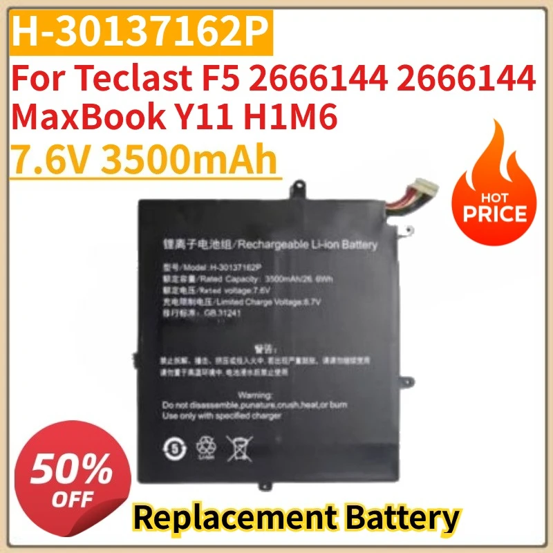 

High Quality 7.6V 3500mAh Replacement Battery H-30137162P For Teclast F5 2666144 2666144 MaxBook Y11 H1M6