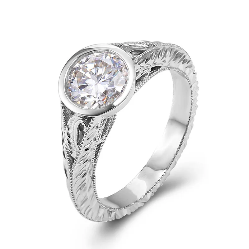 925 Sterling Silver Retro Style Platinum Ring Princess Square Cultivation Diamond Couple Marriage Proposal Snowflake micro Inlaid Twisted Arm Halloween Gift Daily Street Fashion Cool Valentine's Day Gift Is a Gift for Festivals/Birthdays/Parties