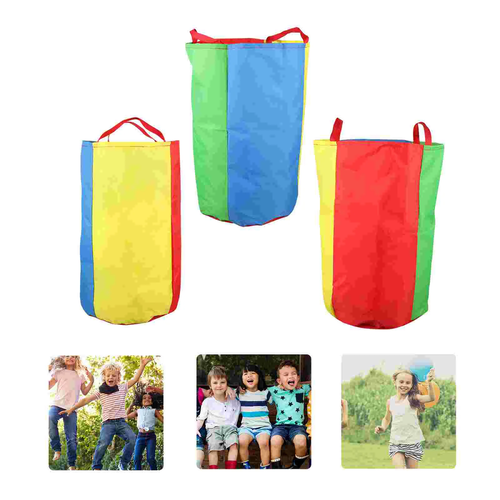 Kangaroo Jumping Bag Sack Race Game Hop Bags Durable Prop Funny Colorful Tool Bean