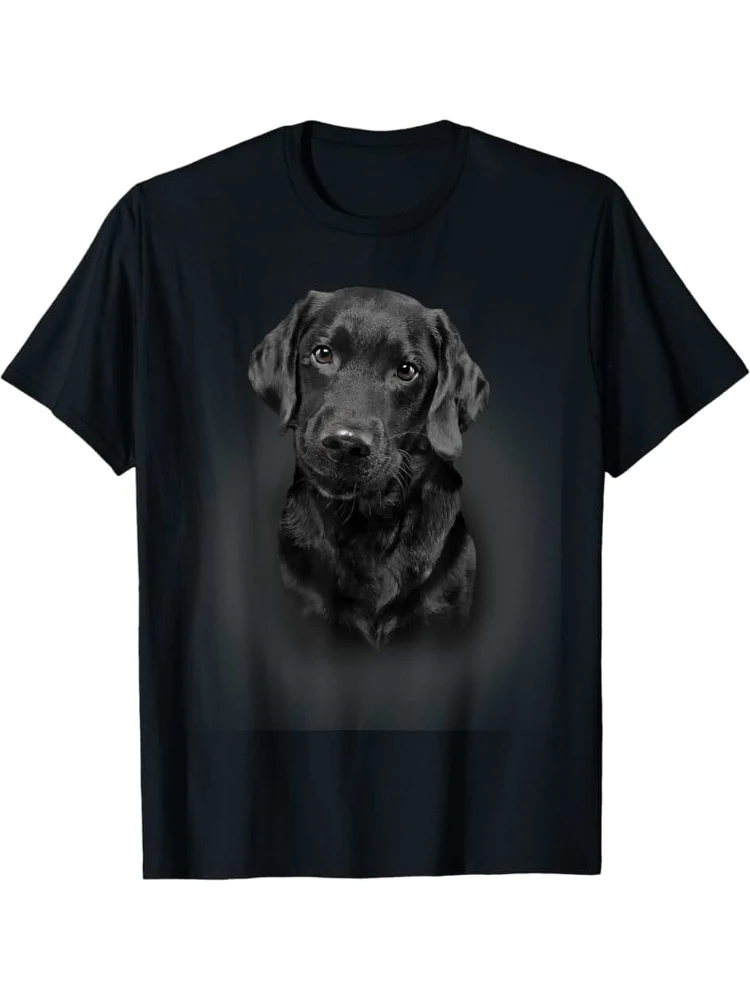 Labrador Retriever Dog Lover-Cute Puppy Graphic Design-100% Cotton Summer Casual O-Neck Short Sleeve Printed Men's T-Shirt.