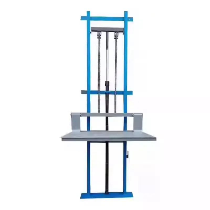Industrial Warehouse Electric Goods Lift 4M Height 500KG Capacity Guide Rail Machine With Safety Device