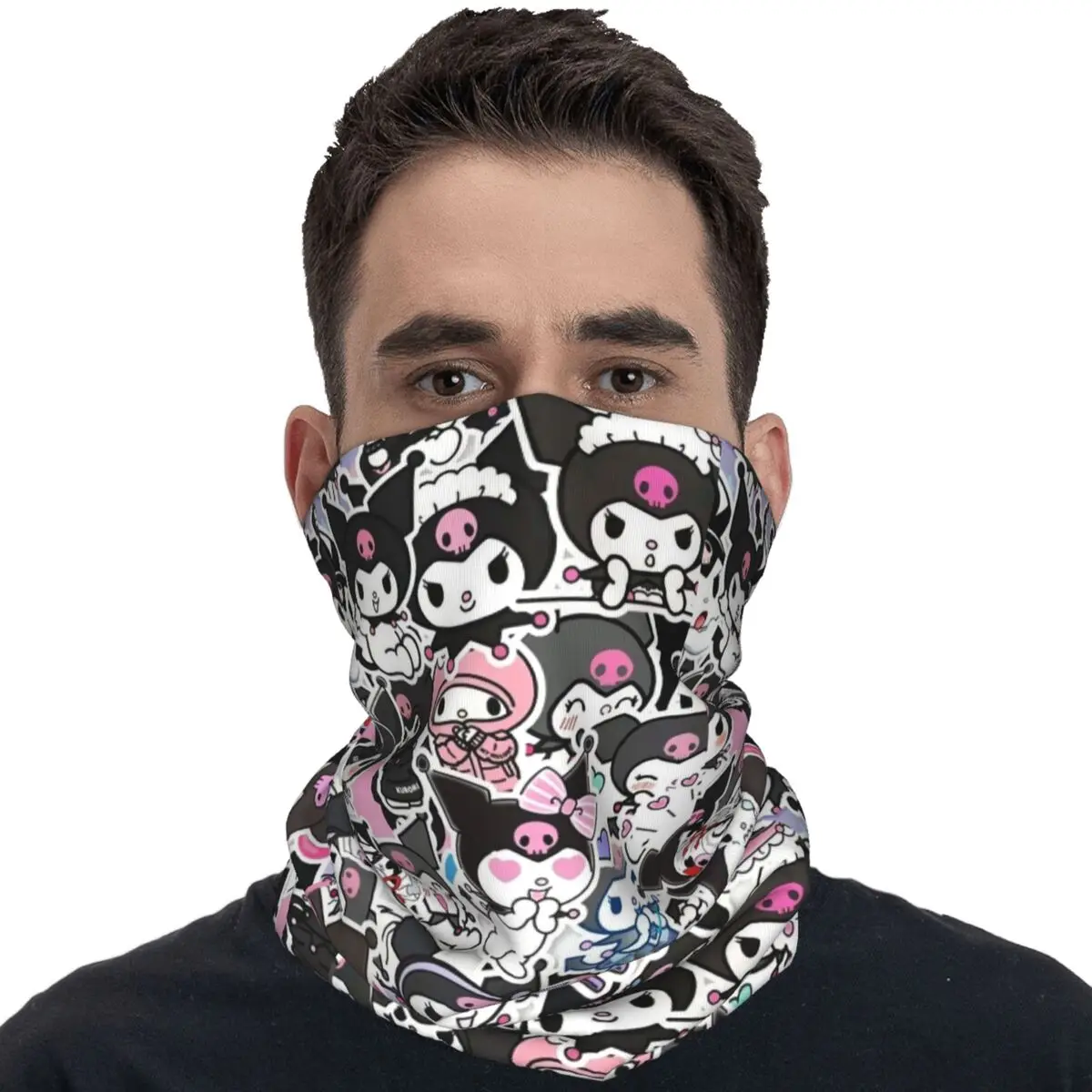 

Kuromi Bandana Trendy Balaclava Autumn Riding Fishing UV Protection Cycling Mask Seamless Soft Face Masks