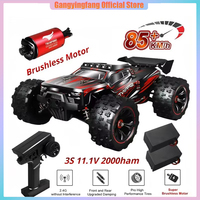 1:16 85KM/H Or 50KM/H 4WD RC Car With LED Remote Control Cars High Speed Drift Monster 4x4 Truck for Kids vs Wltoys 124017 Toys
