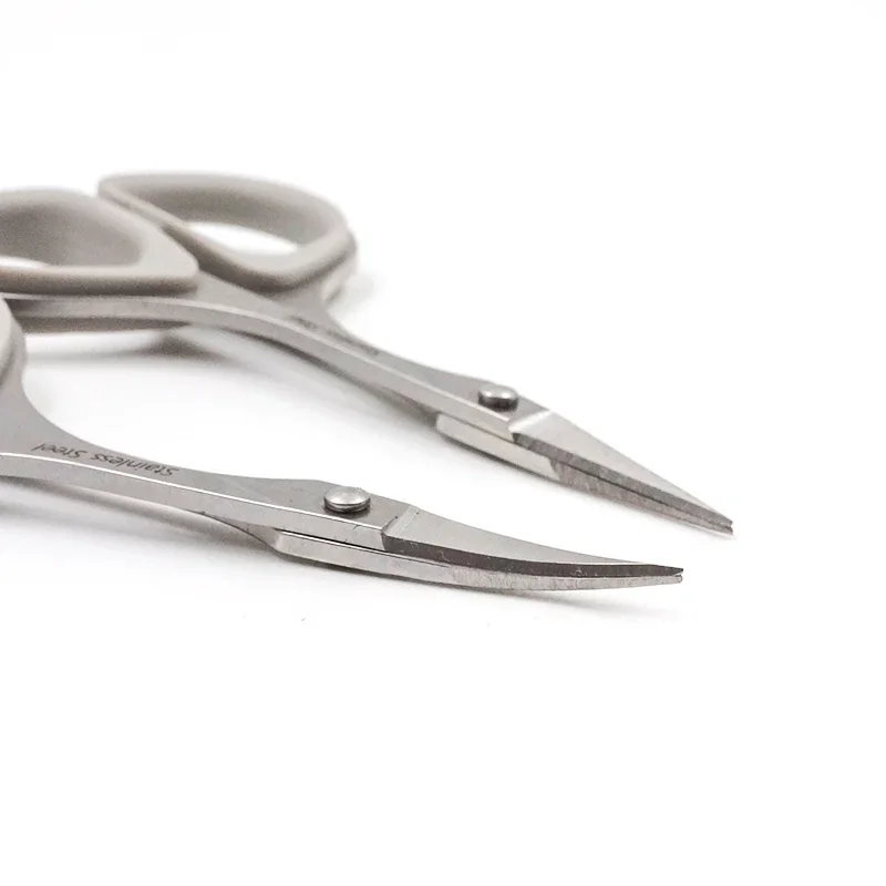 Edelstahl Make-Up Augenbraue Schere Kosmetische Kleine Gebogene Spitze Trimmer Maniküre Nagel Abgestorbene Haut Gesichts Haar Entferner Werkzeug
