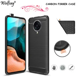 Carbon Fiber Cover For Xiaomi Poco F2 Pro Case Xiaomi Poco F2 Pro Rubber Silicone Shockproof Back Case For Xiaomi Poco F2 Pro