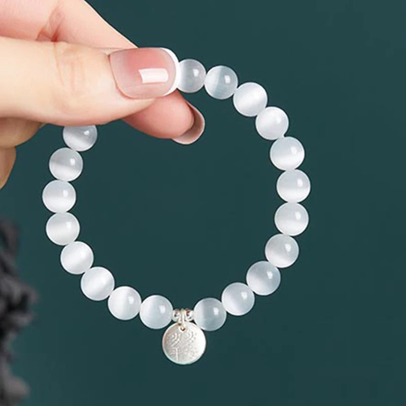 8mm-white-cat's-eye-stone-elastic-bracelet-for-girls-simple-round-bead-jewelry-gift-for-women