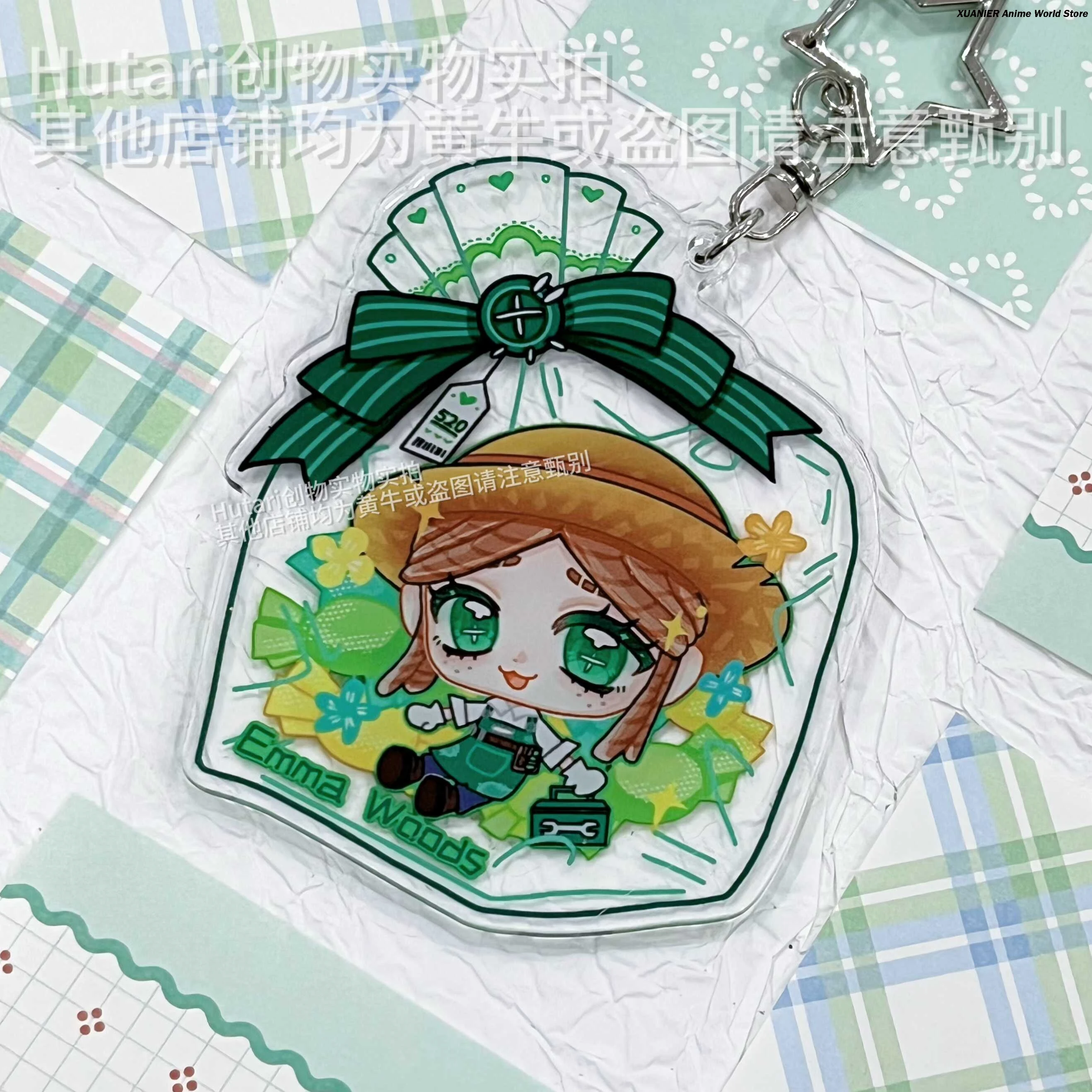 

Anime Identity Ⅴ Grace Emma Woods Naiad Series 8CM Acrylic Charm Bag Pendant Keychain Ornament Cosplay Decor