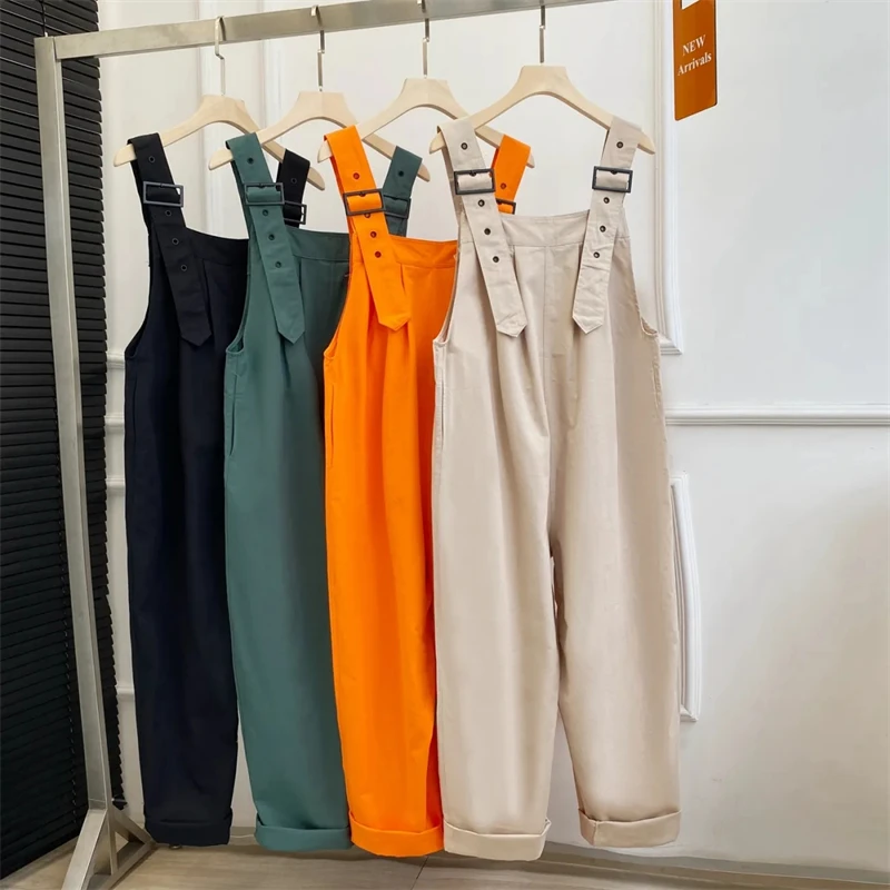 

Summer Fashion Suspenders Pants Women Korean Loose Casual Sleeveless Harem Overalls Shoulder Straps Rompers Female 2024 New