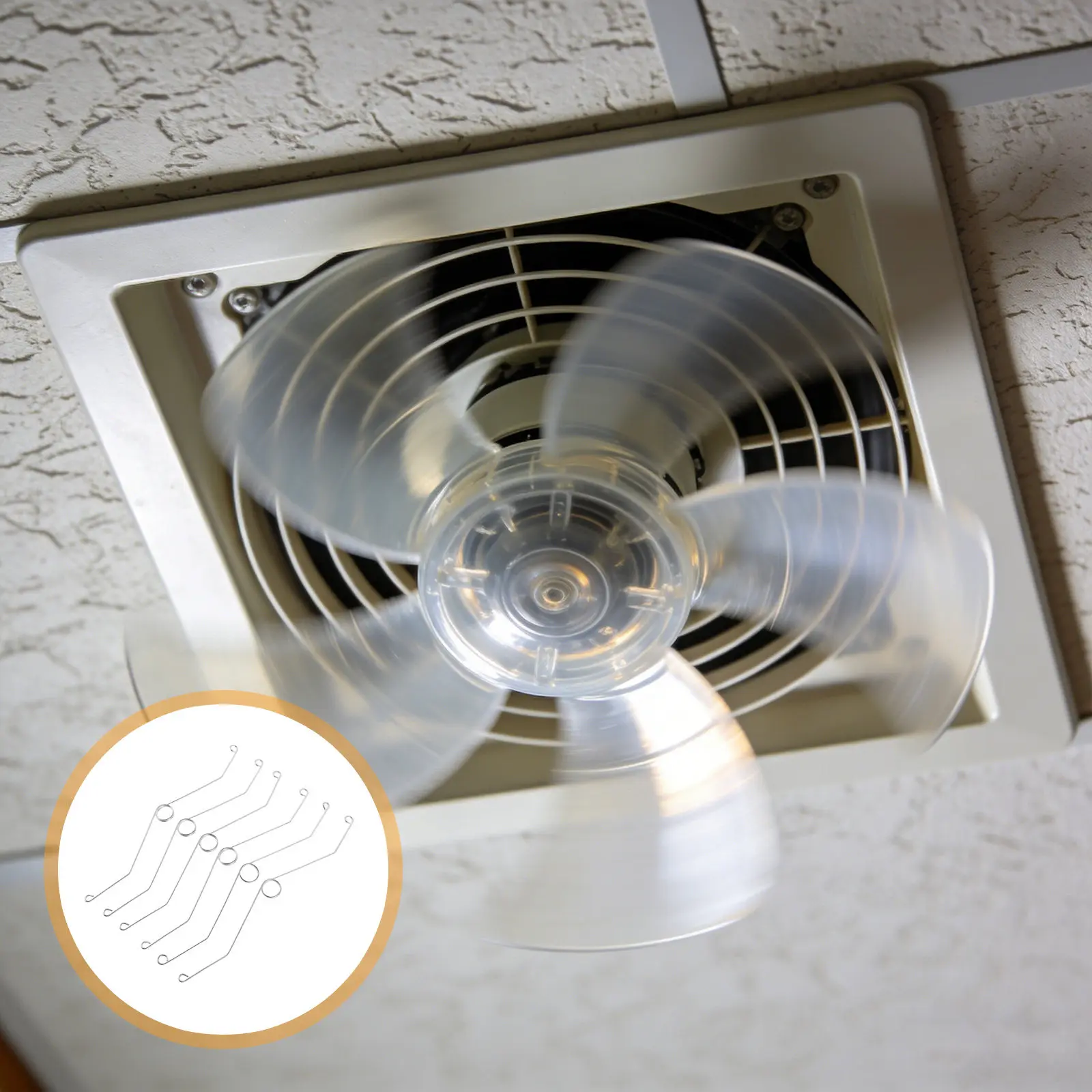 

6Pcs Grille Spring Clips Bathroom Exhaust Fan Cover Spring Fan Cover Replacement Parts For Ventilation Grille Easy Install