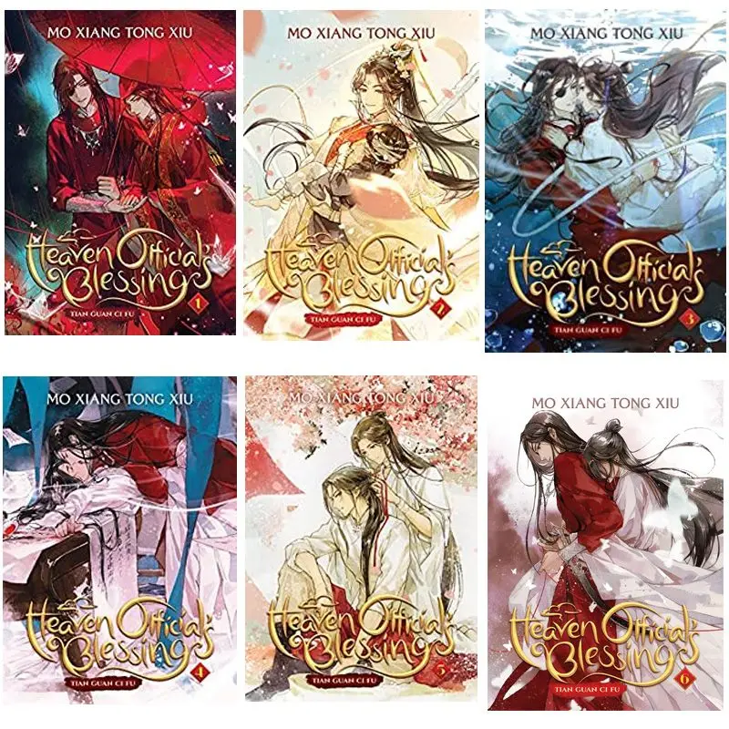 Tian Guan Ci Fu Novel Books English Version of Ancient Chinese Romance Novels1-6 Physical Books New Heaven Official's Blessing