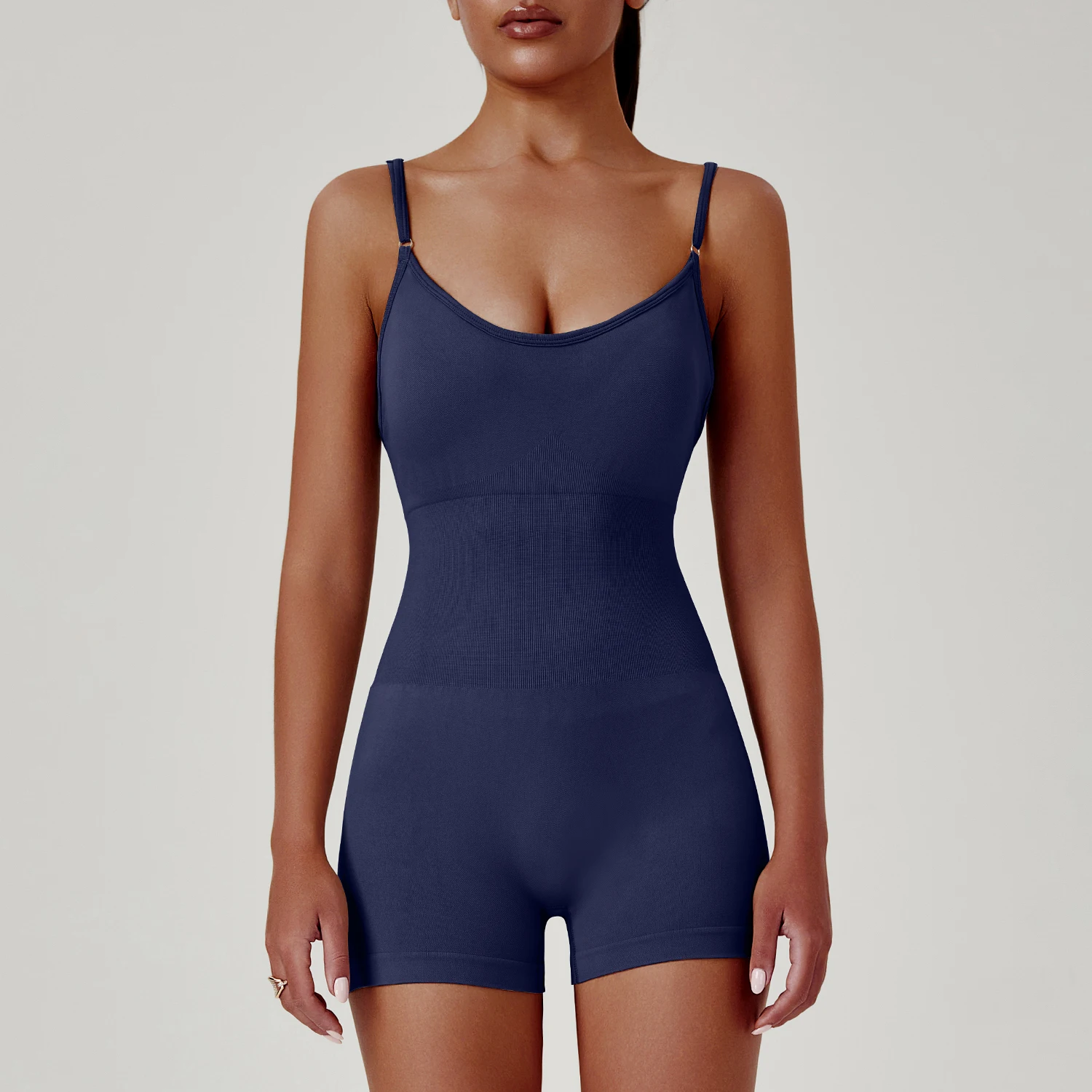 Women's Cross Back Strappy Unitard Shorts - Yoga Bodysuit Jumpsuit for Activewear & Gym image 6