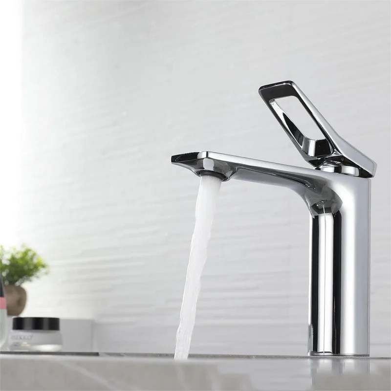 

Современный смеситель для раковины в ванную комнату, однорычажный, настольный, для горячей и холодной воды, для умывальника