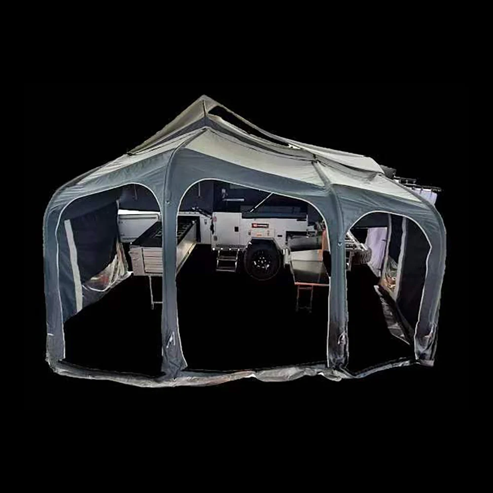 Lightweight Mildew Proof TC Cotton Custom RV Roof Tent Inflatable Vehicle Camping Tent for Outdoor Camping