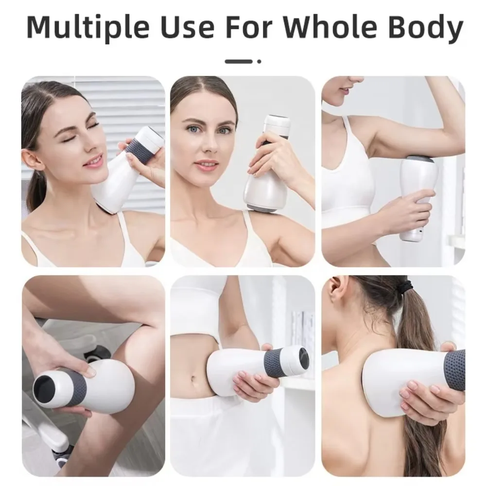 6-Speed Rotating and Vibrating Wireless Handheld Body Soothing Hammer Massager for Whole Body Muscle Pain Relaxation