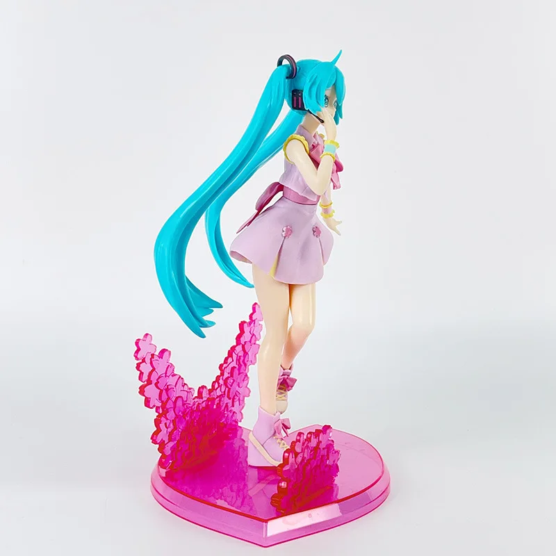 21CM Sakura Hatsune Miku Sakura Future Series Animation Model Toy Gift Collection Base Standing Action Figure PVC Kawayi Figuine
