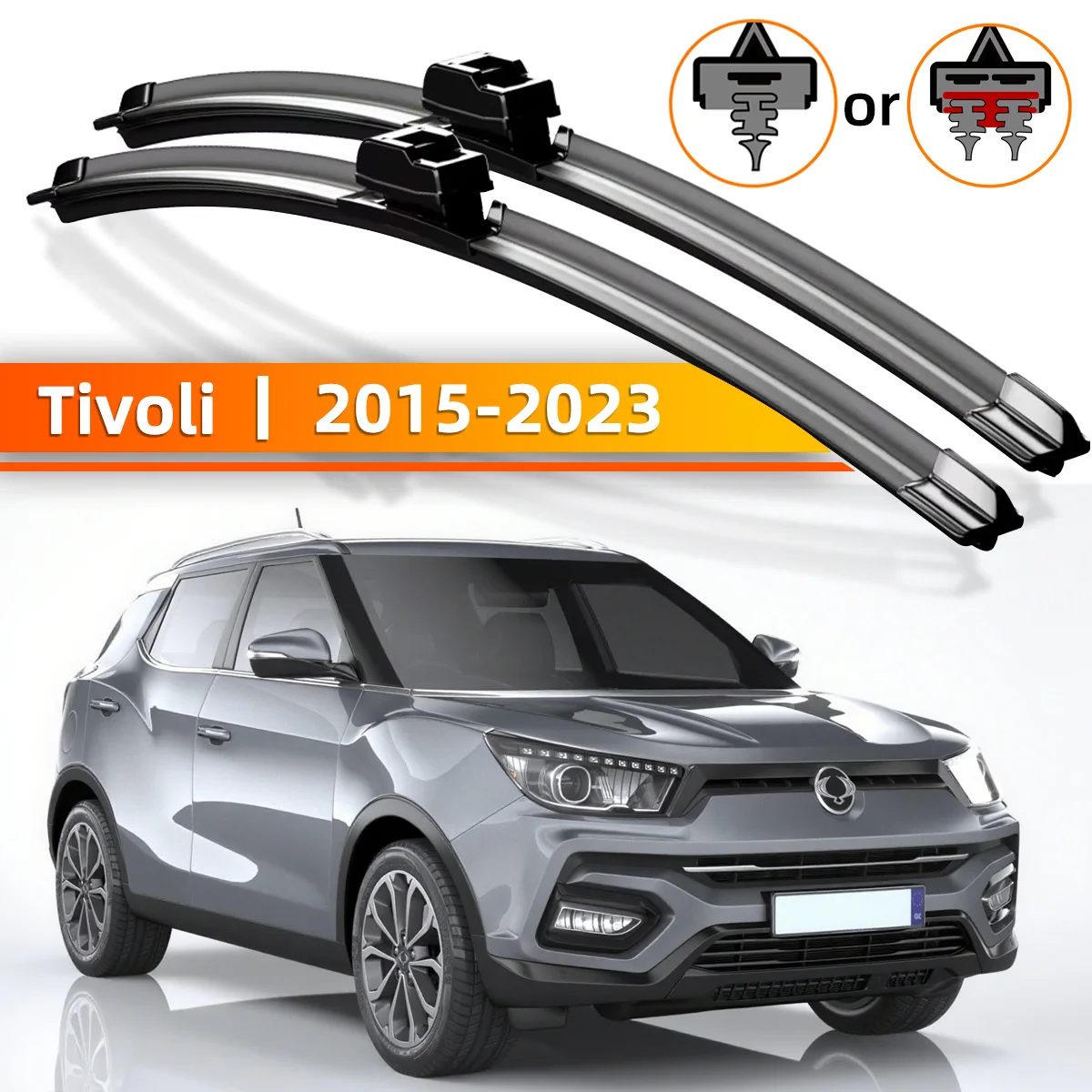 2PCS Frontscheibenwischer Geeignet Für Ssangyong Tivoli 2015-2023 Windschutzscheibe Fenster Zubehör 2016 2017 2019 2020 2021 2022