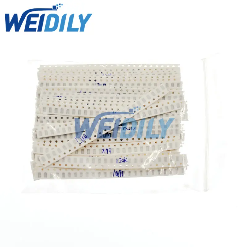 1250PCS 50 Value 1206 SMD Resistor Kit 0R~10MR NEW AND ORIGINAL Chip Resistance Assorted Set