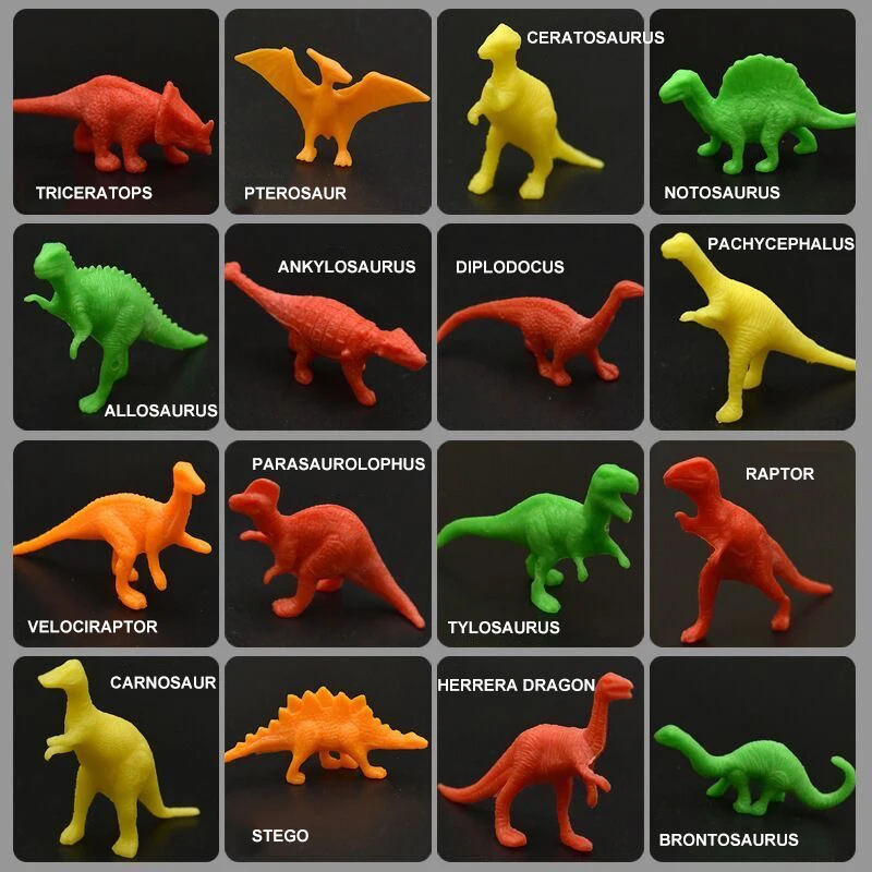 Mini Simulation Wild Animal Dinosaur Model Toys Solid Ornaments Plastic Figures Kids Collection Toys Birthday Christmas gifts