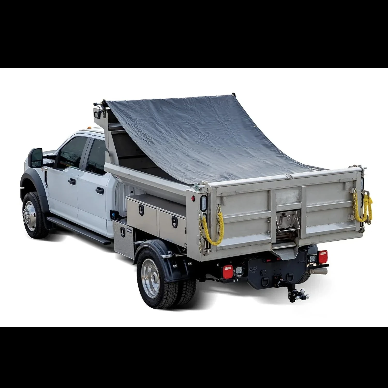 Pickup truck bucket cover, waterproof cover, with opening and closing device set