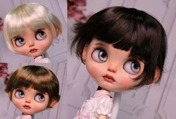 Blythe Small Cloth Wig Soft and Cute Student Girl Becomes Cute More Disorderly Imitation Mohair Material Wig BJD Doll Wig 9-10in