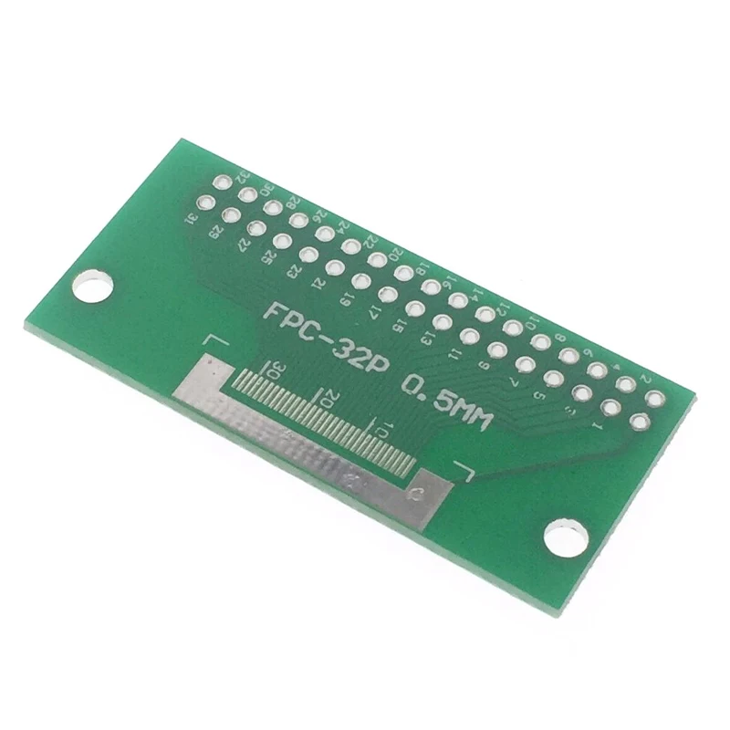 Placa de transferencia FPC/FFC de 1 piezas, 0,5 MM-42P 32P, giro de 2,54 MM, prueba DIP, conector plano PCB TFT LCD