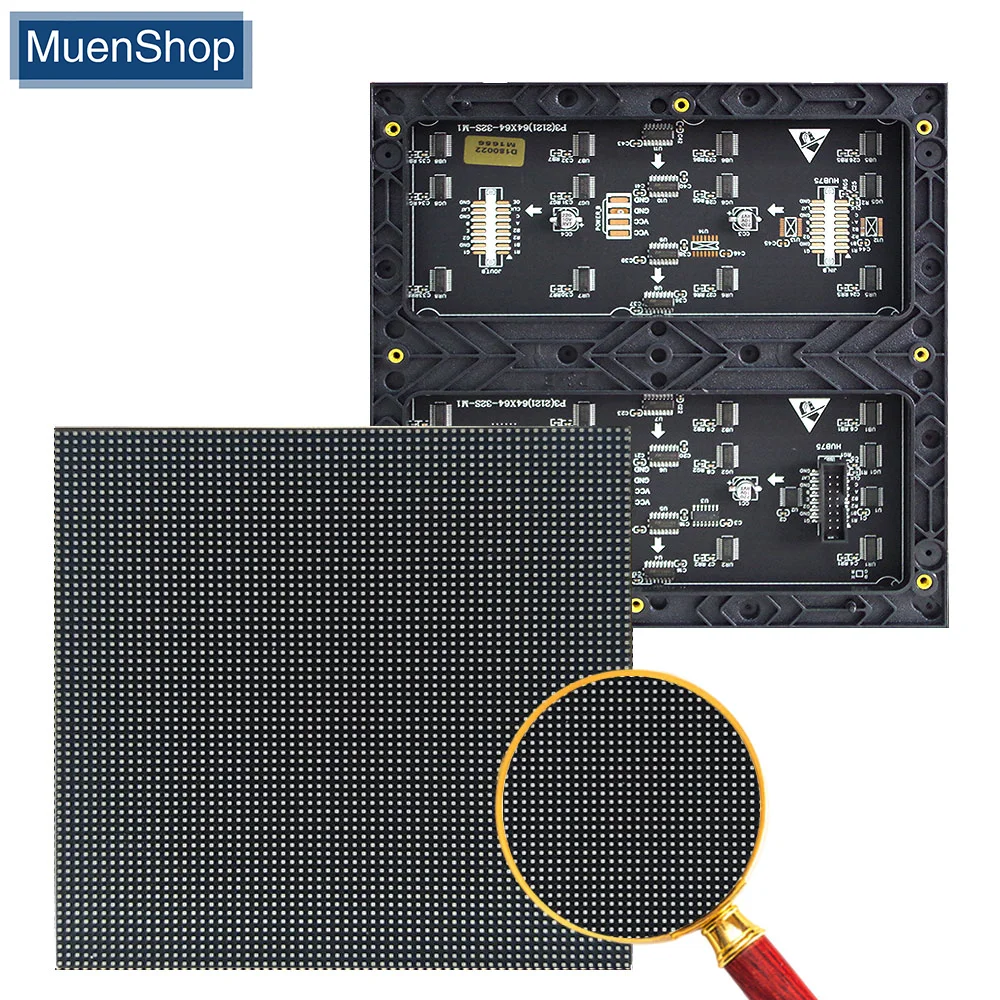 Moduł panelu ekranu LED P3 do użytku wewnętrznego, 192 x 192 mm, 64 x 64 piksele, 32 skany, SMD2121, pełnokolorowy moduł panelu wyświetlacza LED P3 — zdjęcie produktu 7