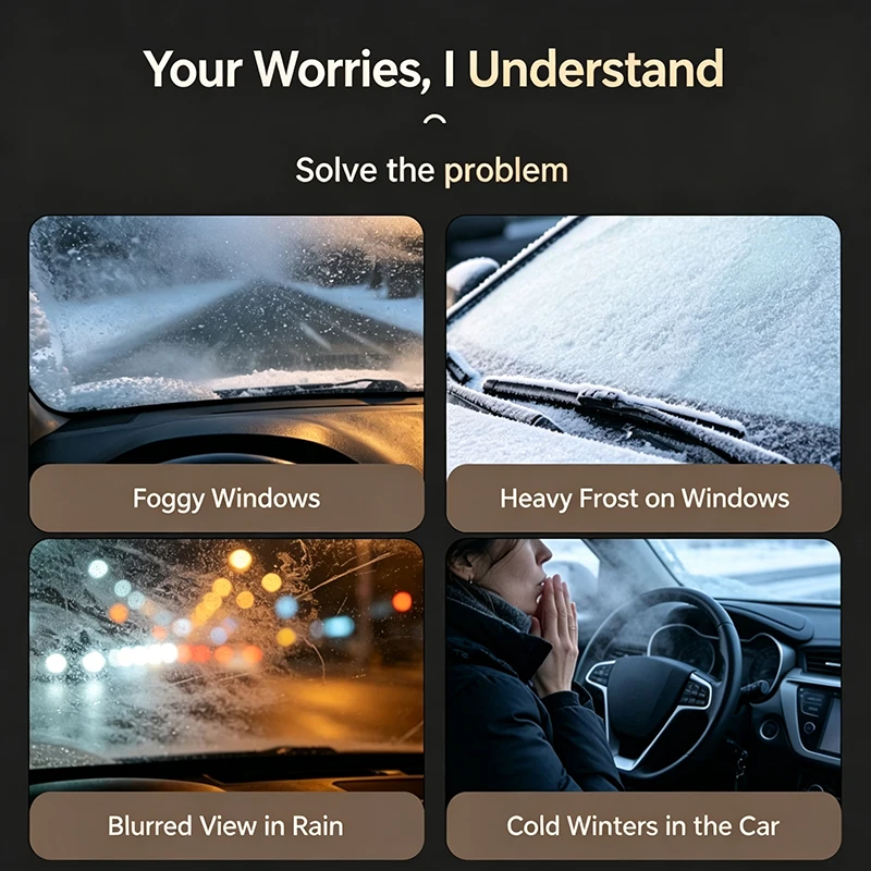 360° Rotatable Car Heater Portable Design Multifunctional Windshield Defogger Hot And Cold Air Heating And Cooling Defroster Fan