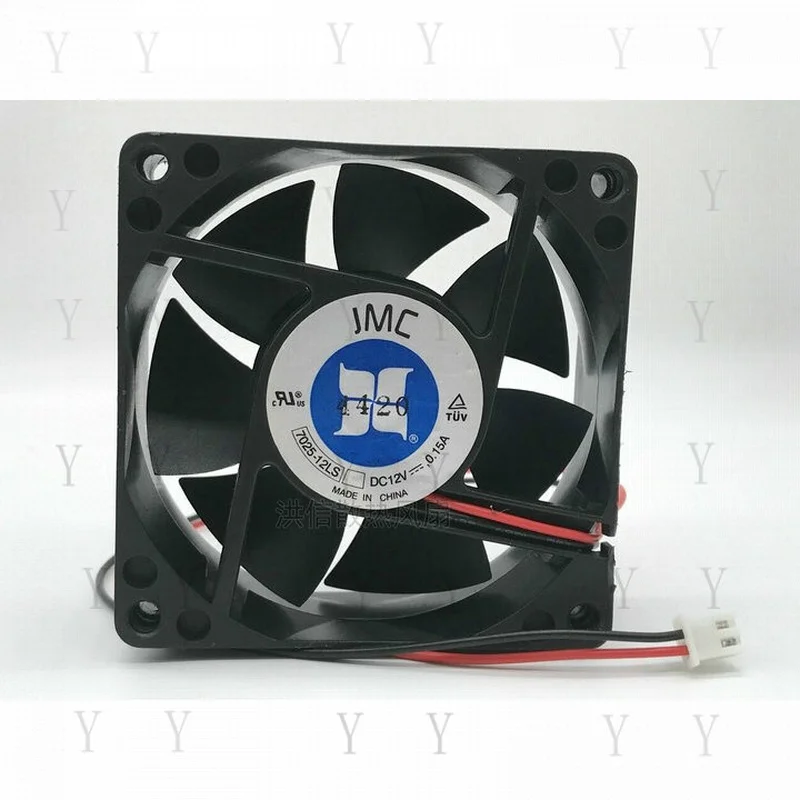 Y+  for JMC fan 7025-12LS DC 12V 0.15A 7025 7CM 2 pin cooling