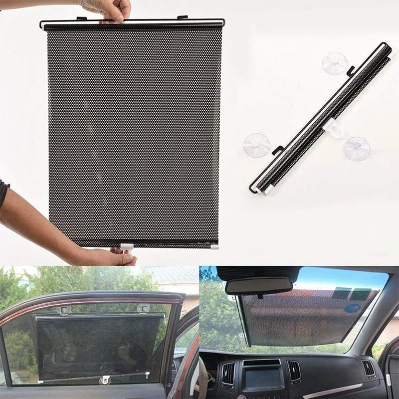 Car Windshield Sunshade Automatic Rolling Solar Protection UV-protective Curtains Sunscreen and Insulation Car Accessories