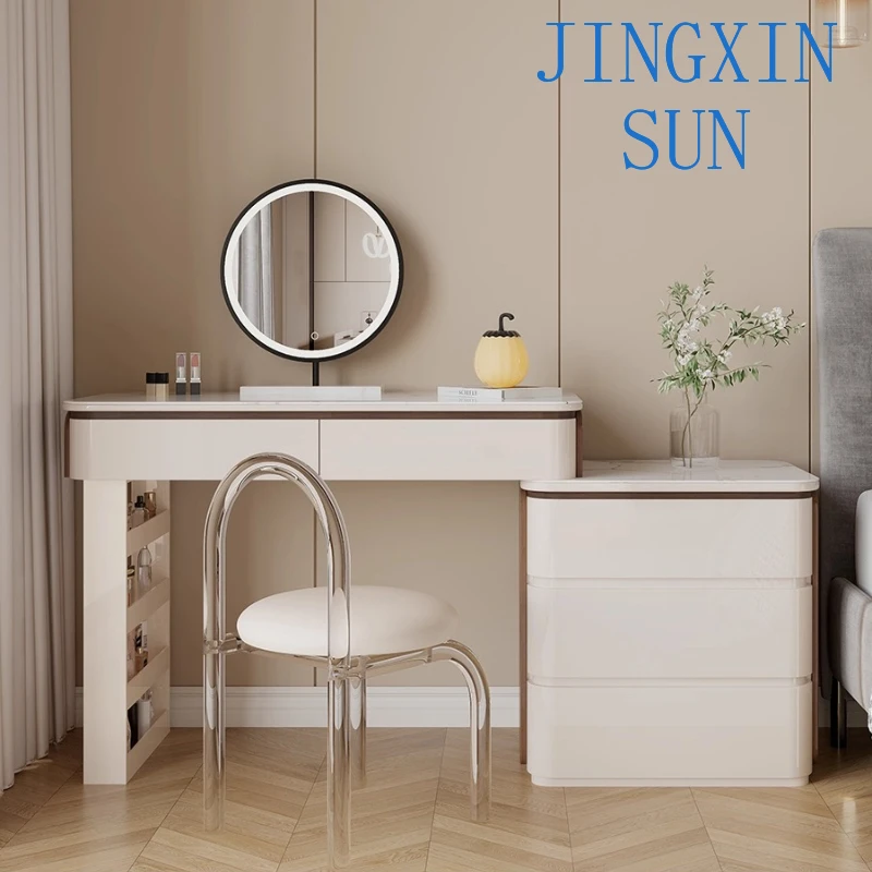 Rock board bedside table storage cabinet makeup Dressing table Makeup vanity Toiletries desk dressers dresser bedroom furniture