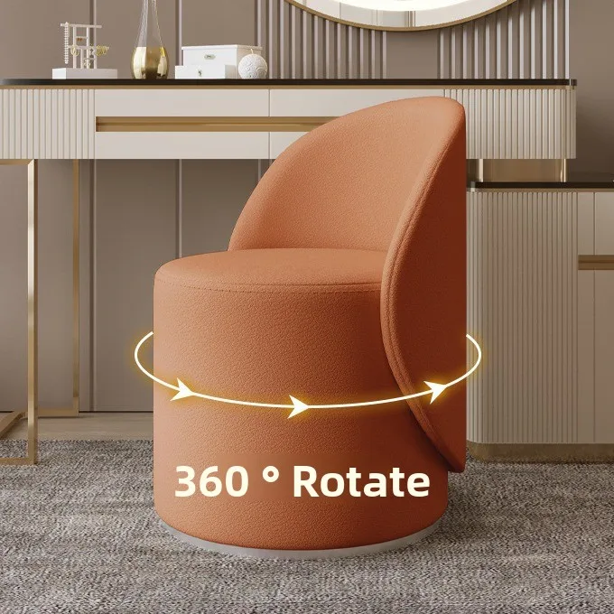 

Вращающийся кожаный туалетный столик, туалетный столик для спальни, женский туалетный стул, домашний табурет со спинкой, табурет для пеленания обуви