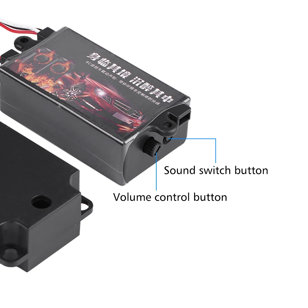 Conjunto de módulo simulado de som de motor de carro RC Simulador com alto-falante para modelo de carros de veículos 1/10