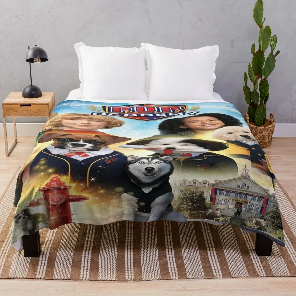 Pup Academy Throw Blanket Outdoor Soft Blanket for Picnic Beach Camping