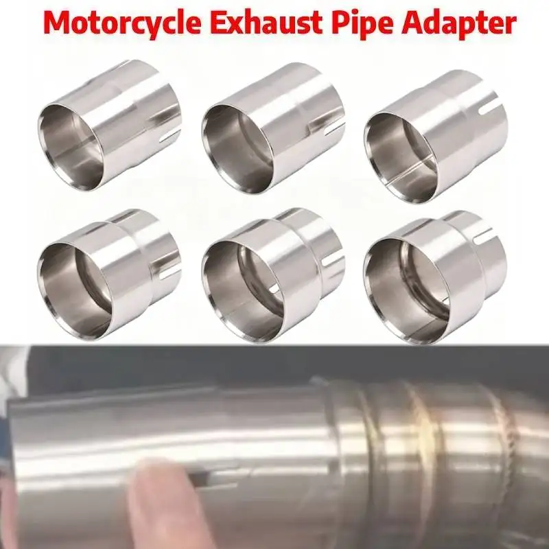 Tubo di Scarico Universale per Moto 52/58/62/64MM, Adattatore di Conversione con Apertura 51MM, Riduttore per Silenziatore