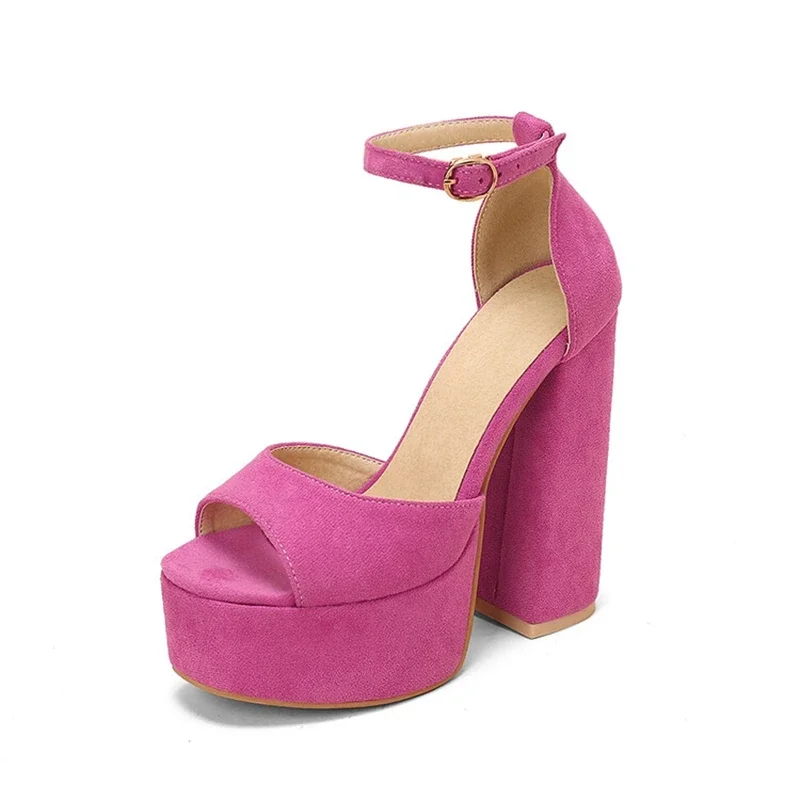 

Zapatos De Mujer Женские сандалии Новое поступление с открытым носком и пряжкой на щиколотке с ремешком на массивном высоком каблуке Вечерние свадебные туфли Сандалии на платформе X6