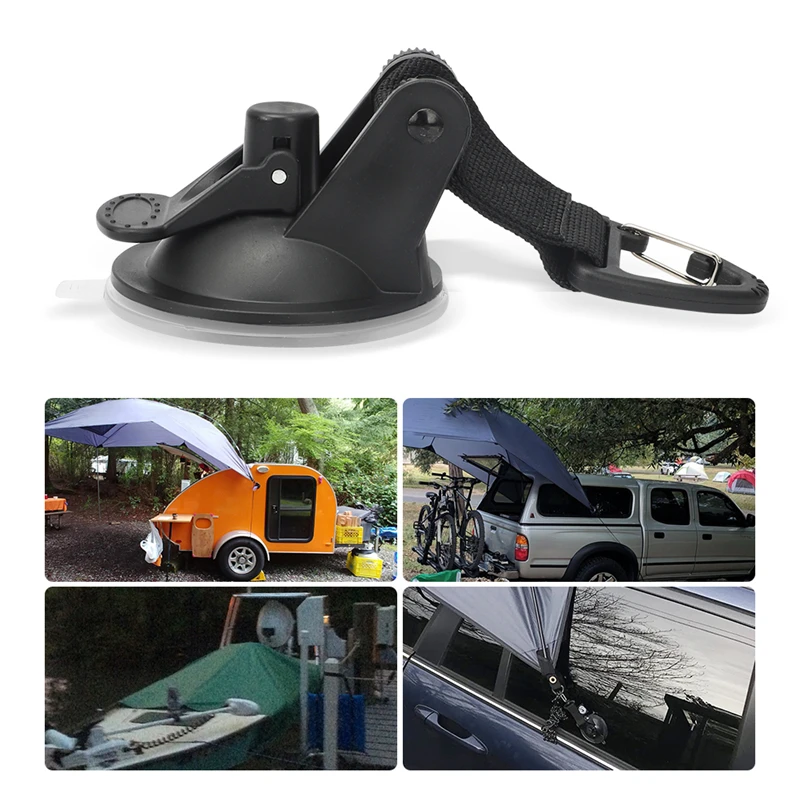 8PCS Suction Cup Anchor Securing Hook Tie Down Caravan Camping Tarp Car Awning Side Securing Hook Multi Tool Camper Outdoor Tent