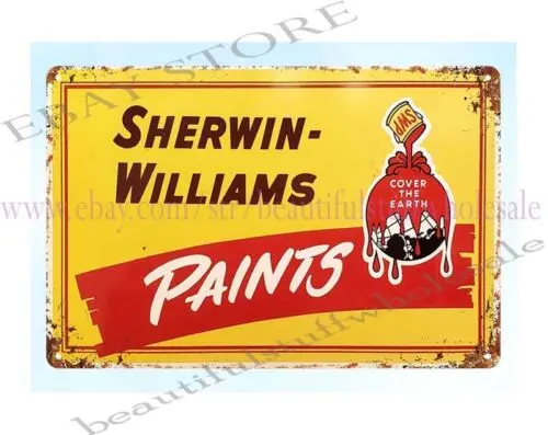 metal Decorative Collectibles wall art Sherwin Williams Paints metal tin sign