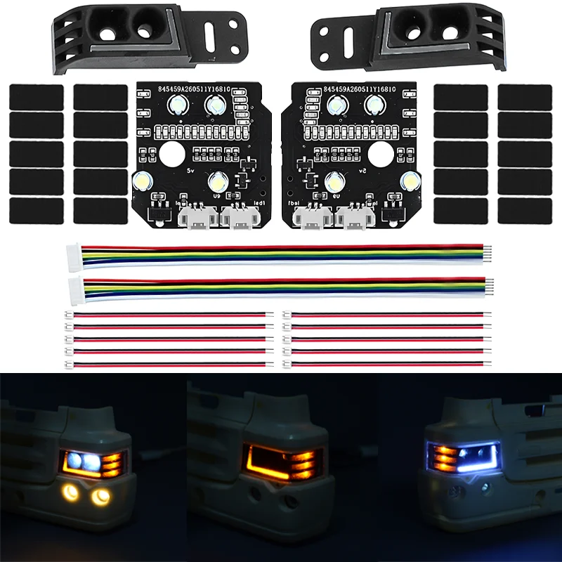 LED Simulation Headlight Module for 1/14 Tamiya RC Truck Scania R620 56323 R470 56364 R730 Car