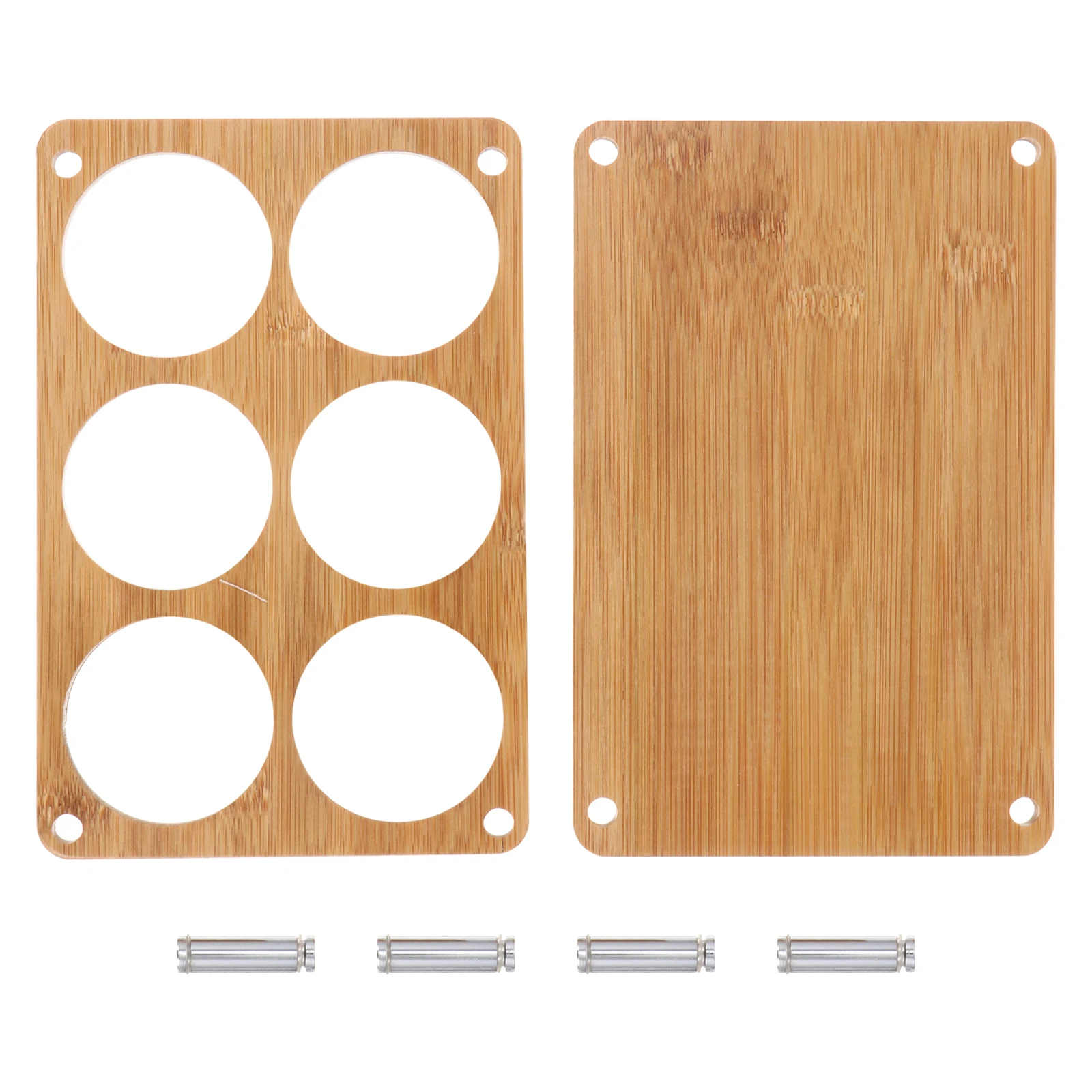 

Wooden 6 Holes Wine Cup Holder Rack for Home Bar Restaurant Party Display Storage Coaster Small Size Protect Wine Glasses