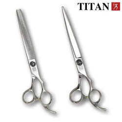 Titan high quality sus440c japan steel cut thinning 7inch,7.5inch 8inch 8.5inch shears pet dog cat grooming scissors