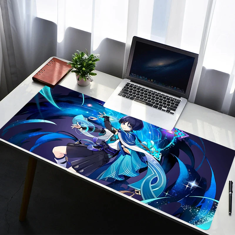 

Mouse Pad Laptop Non Slip Extended Desktop Mouse Mat PC Anime Keyboard Pad G-genshin Impact Wanderer Gaming Accessories Mousepad