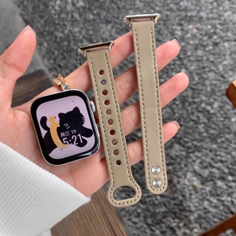 Slim Leather Band For Xiaomi Strap 8Pro 9Pro Wristband Bracelet New Design For redmi watch 6 5 Quick Release Casual Accessories