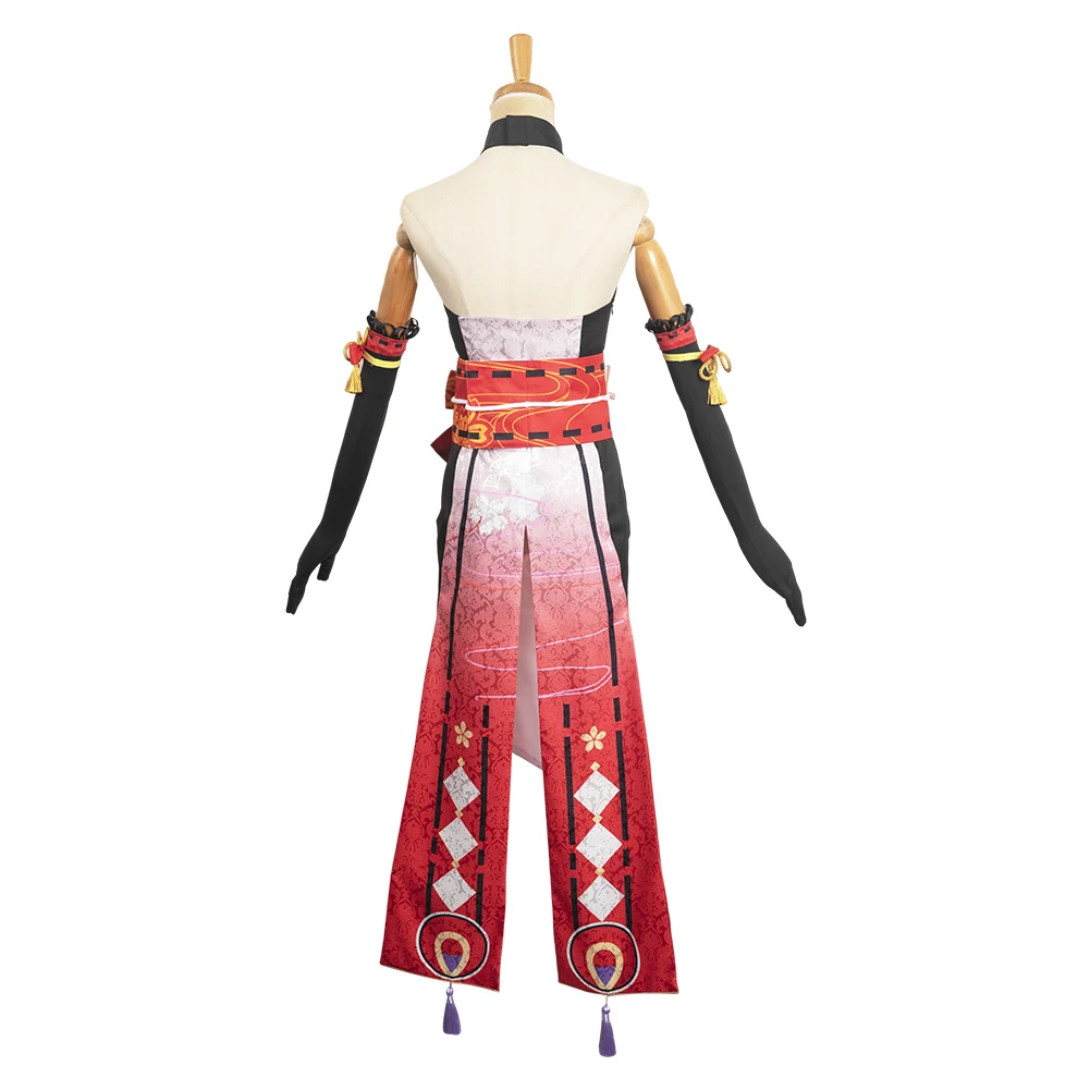 Genshin Impact Yae Miko Cosplay Cheongsam Dress Costume Outfits For Girls Women Adult Halloween Carnival Party Disguise Suit