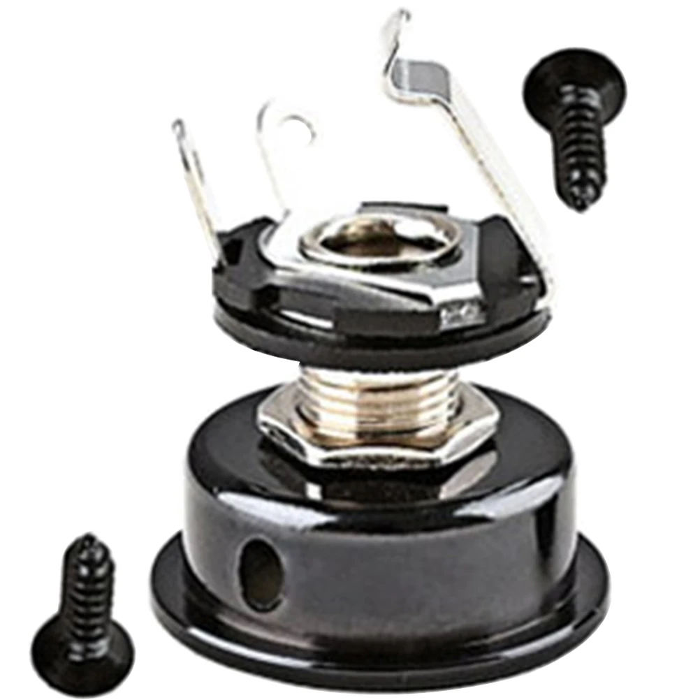 

Electric Jack Replacement Metal Parts Durable Input Output Fittings Accessories Electronic Socket Pickup Jack Guitar Input