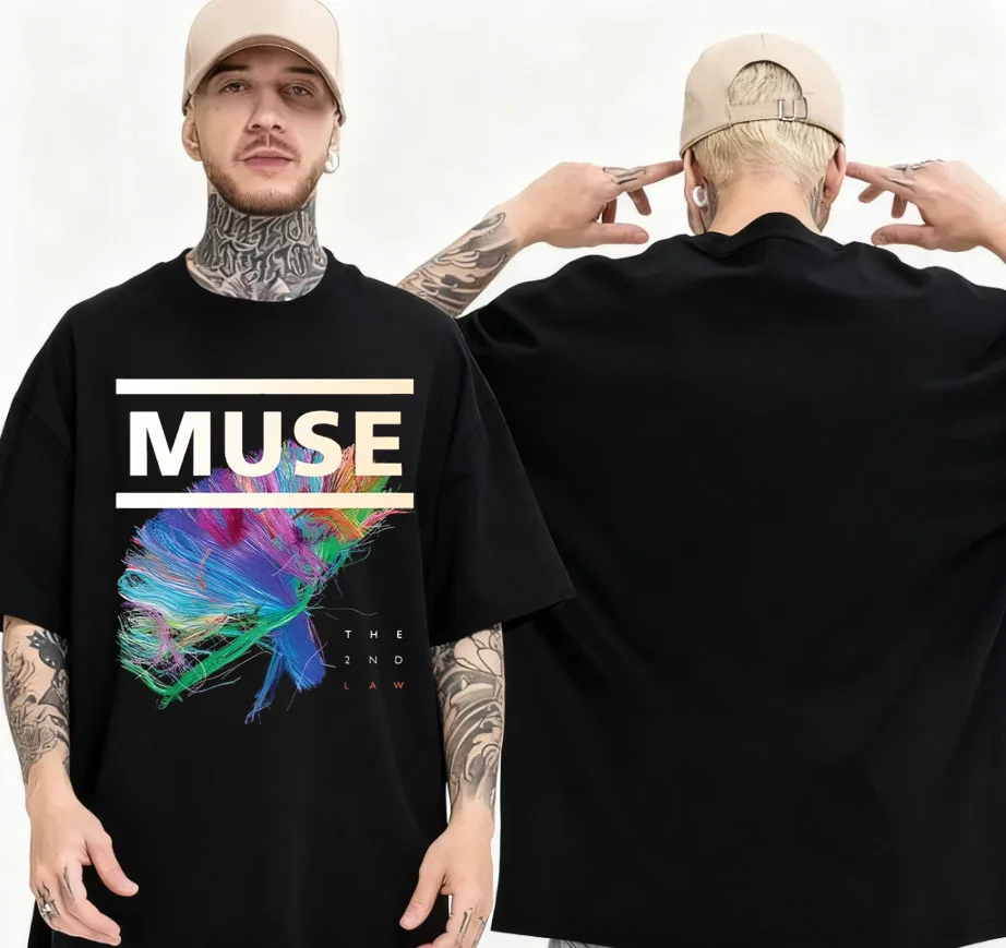 

Muse Second T-shirt Rock Band Men's High-quality Cotton Clothing Leisure High Street Oversize Shirt Summer Gothic Street Wear