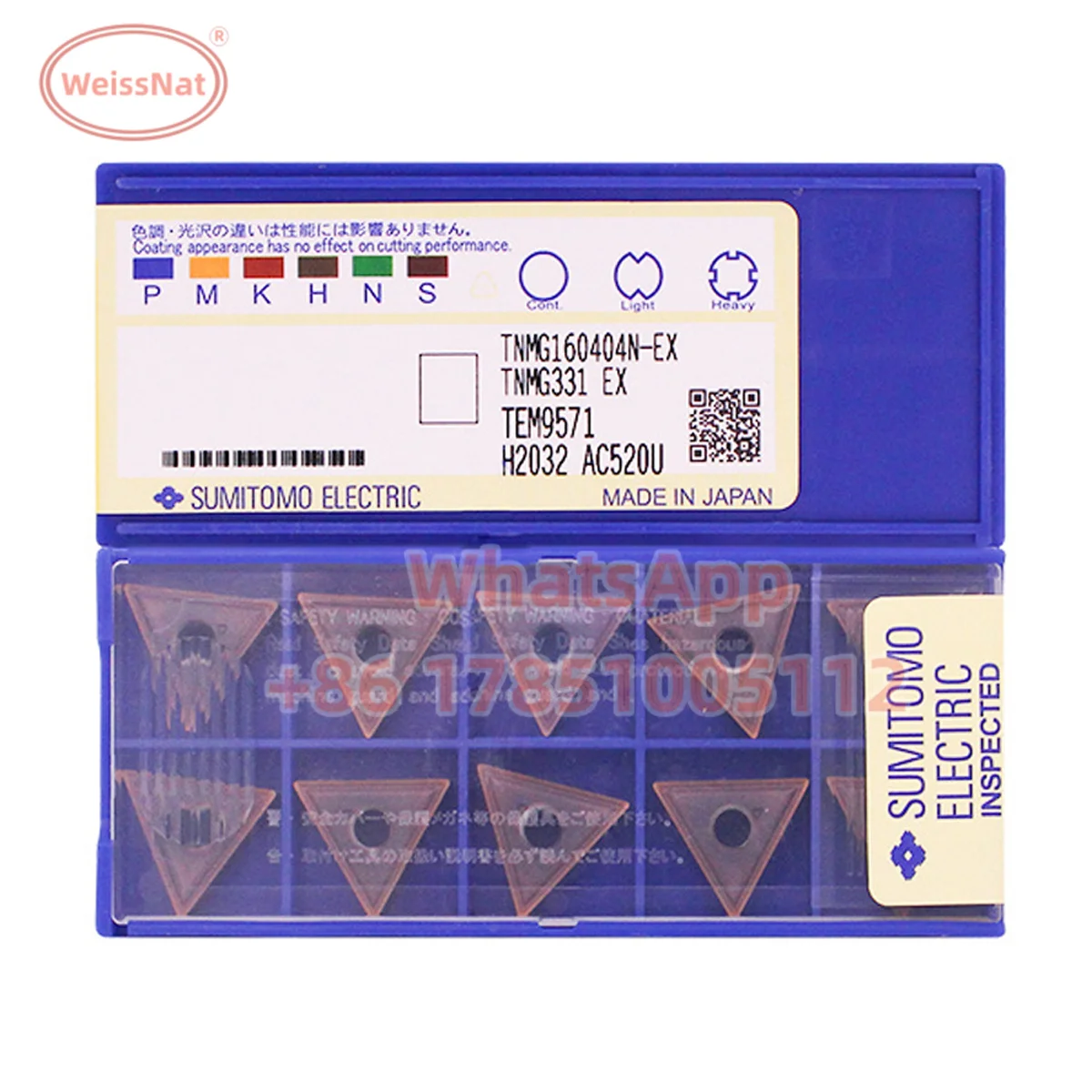 

SUMITOMO TNMG160402N TNMG160404N TNMG160408N TNMG160412N TNMG160404L AC510U AC520U AC530U AC410K Твердосплавные пластины TNMG