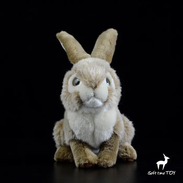 Super cute bunny, brown wild rabbit , realistic rabbit animal Ornamental Decorations Miniature Models