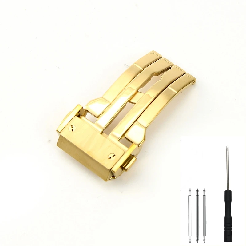 18/20/22/24 mm für Hublot Big Bang Classic Fusion Edelstahl-Uhrenverschluss mit Faltschließe, versteckter Druckknopf – Detail 9